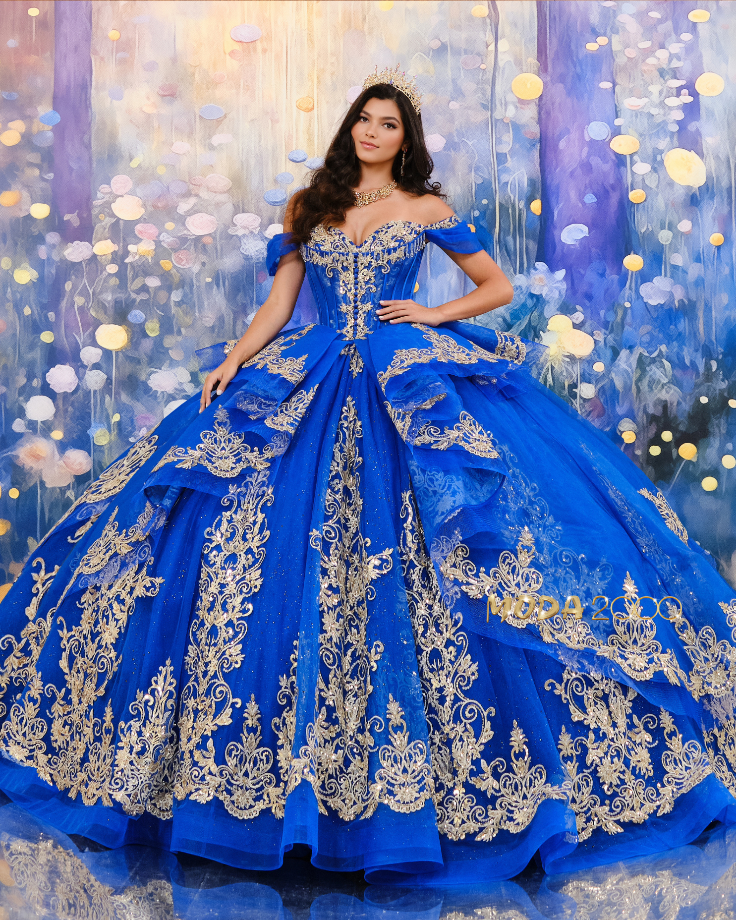 Quinceanera Dresses  Tagged "Emerald and Gold" Moda 2000 LLC