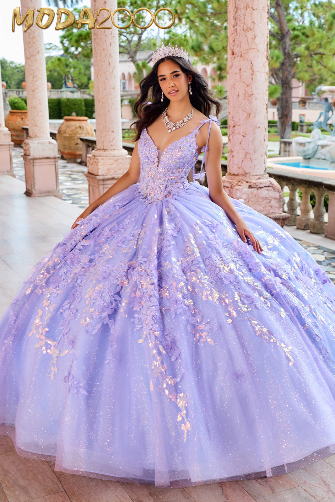 Lavender and gold quinceanera dresses store