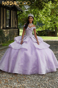 M2K89447 Textured Glitter Net Quinceanera Dress Moda 2000 LLC