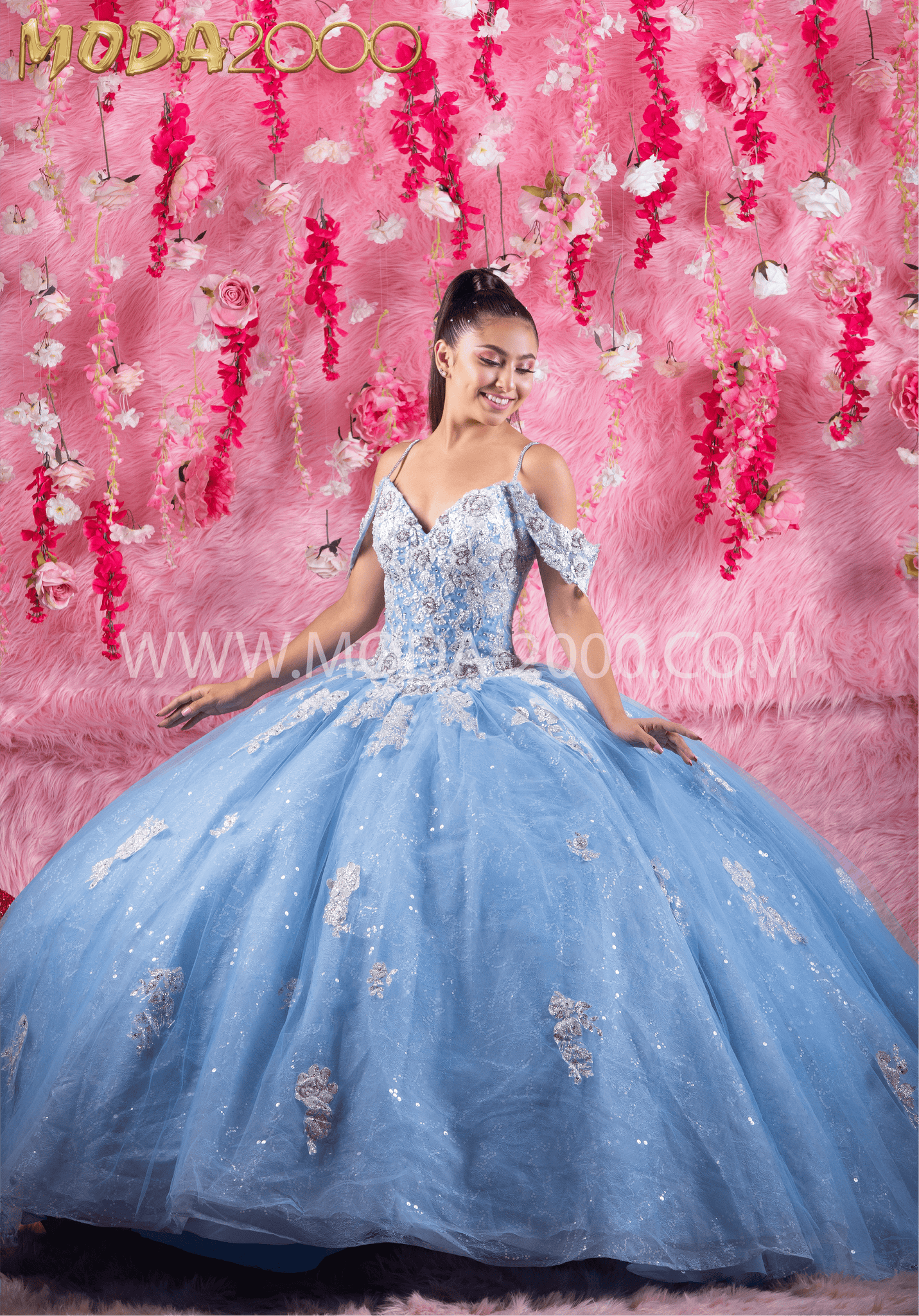 M2K9587  Crystal Beaded Glitter Party Dress – Moda 2000 LLC