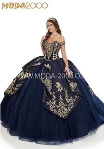 Navy blue sales charro quinceanera dresses
