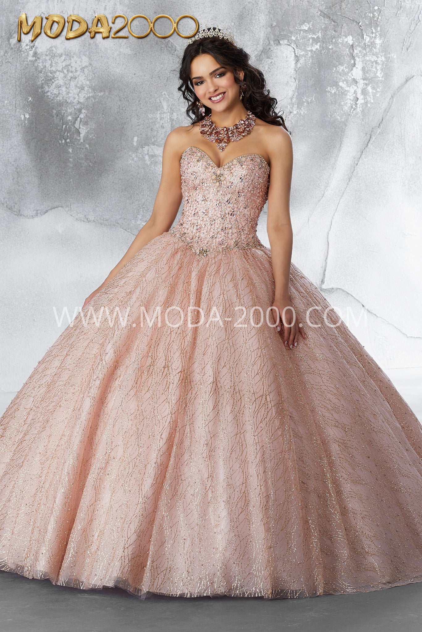 Rose Gold Quinceanera Gold Sweet Sixteen Dresses Style 89199