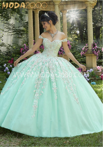 Mint color quinceanera dresses hot sale