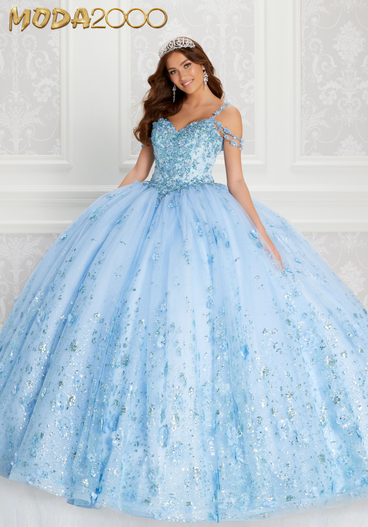Midnight blue top quinceanera dresses