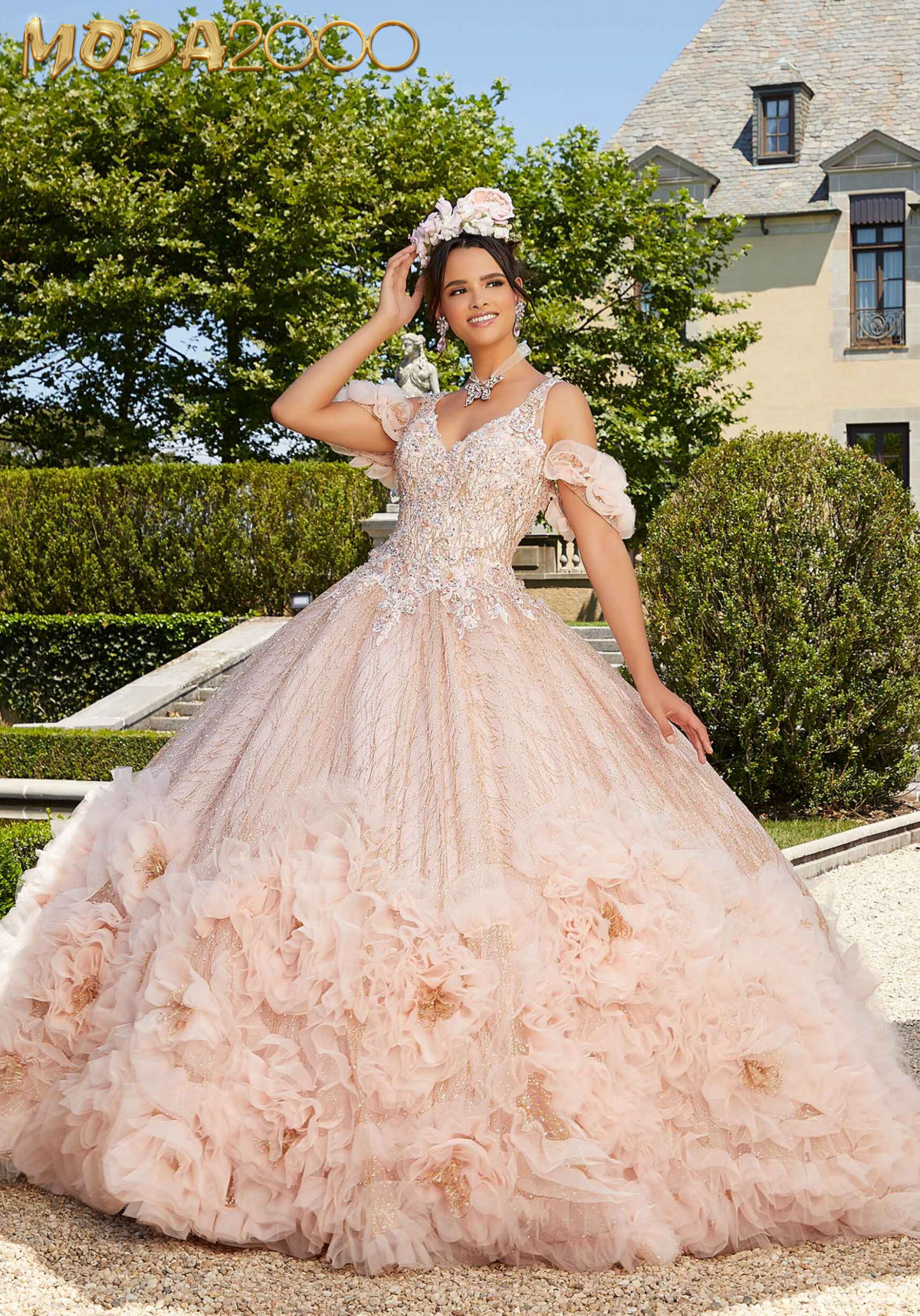 Moda 2000 online rose gold dress