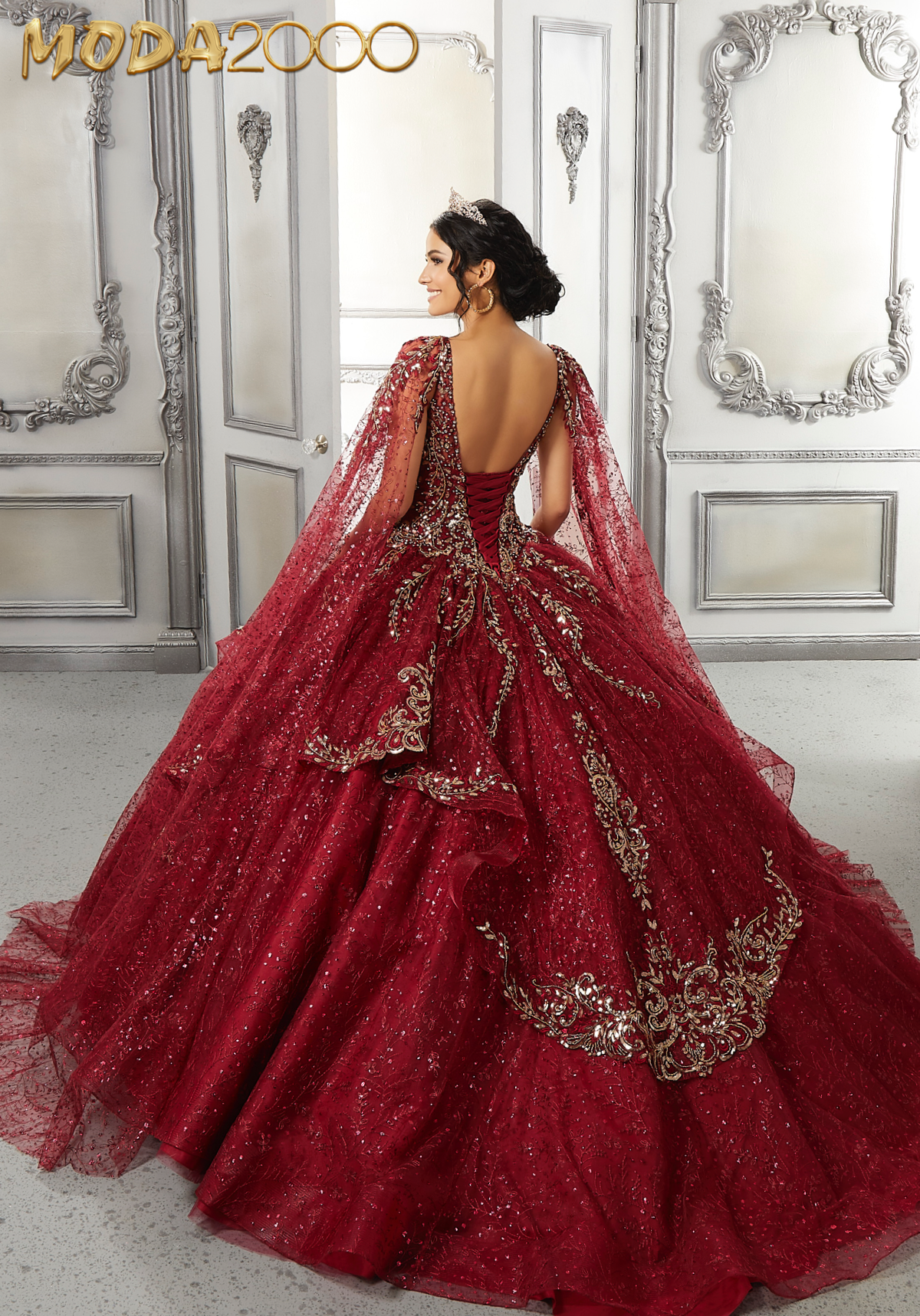 Burgundy quince dress sale