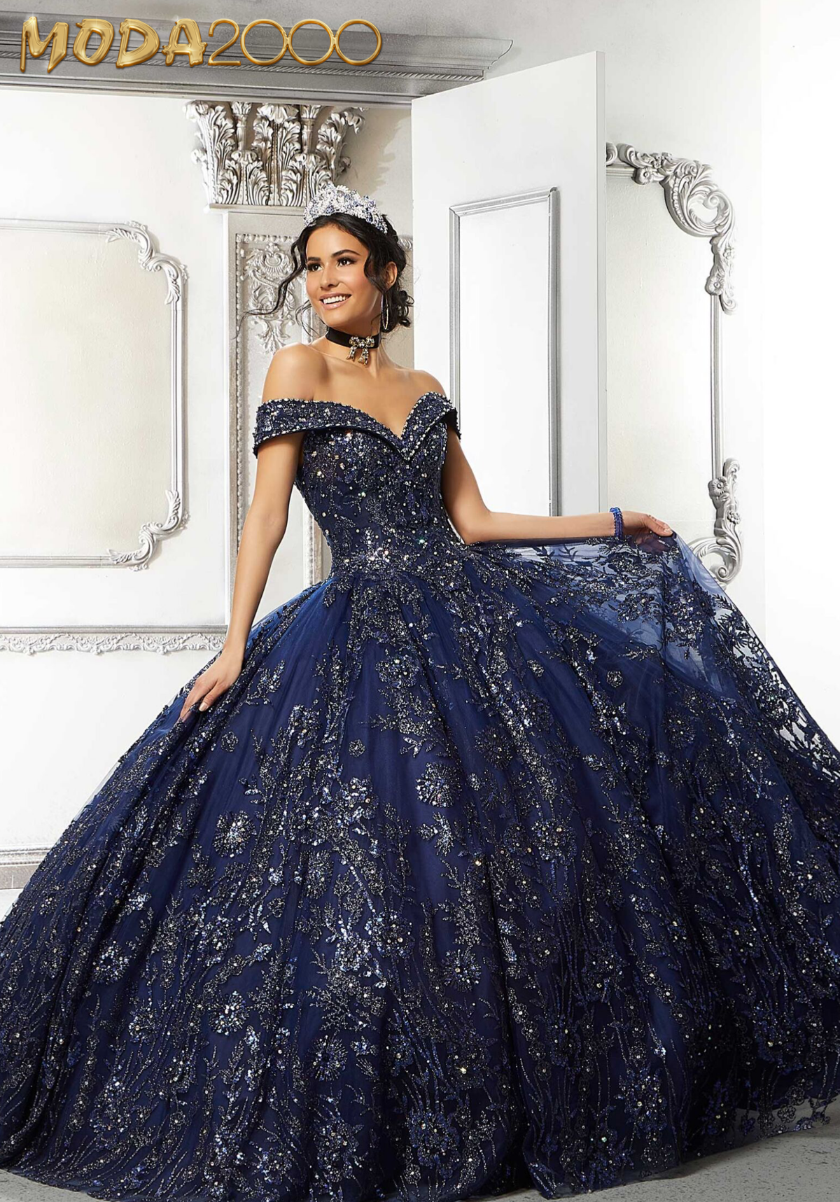 Navy blue quince dress sale