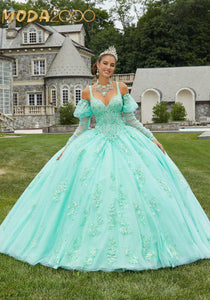 M2K89407 | Lace and Princess Tulle Quinceañera Dress