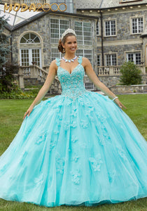 M2K34084 |  Three-Dimensional Butterfly and Embroidered Quinceañera Dress