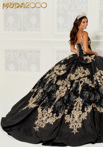 M2K30085 l Metallic Embroidered Lace Quinceanera Dress