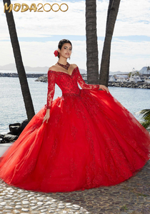 M2K89360 |   Sparkle Tulle Quinceañera Dress with Crystal Beaded Trim