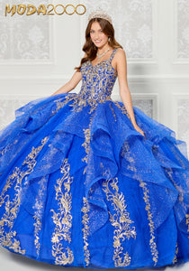 M2K30117 l Ruffled Sparkly Tulle Quinceañera Dress