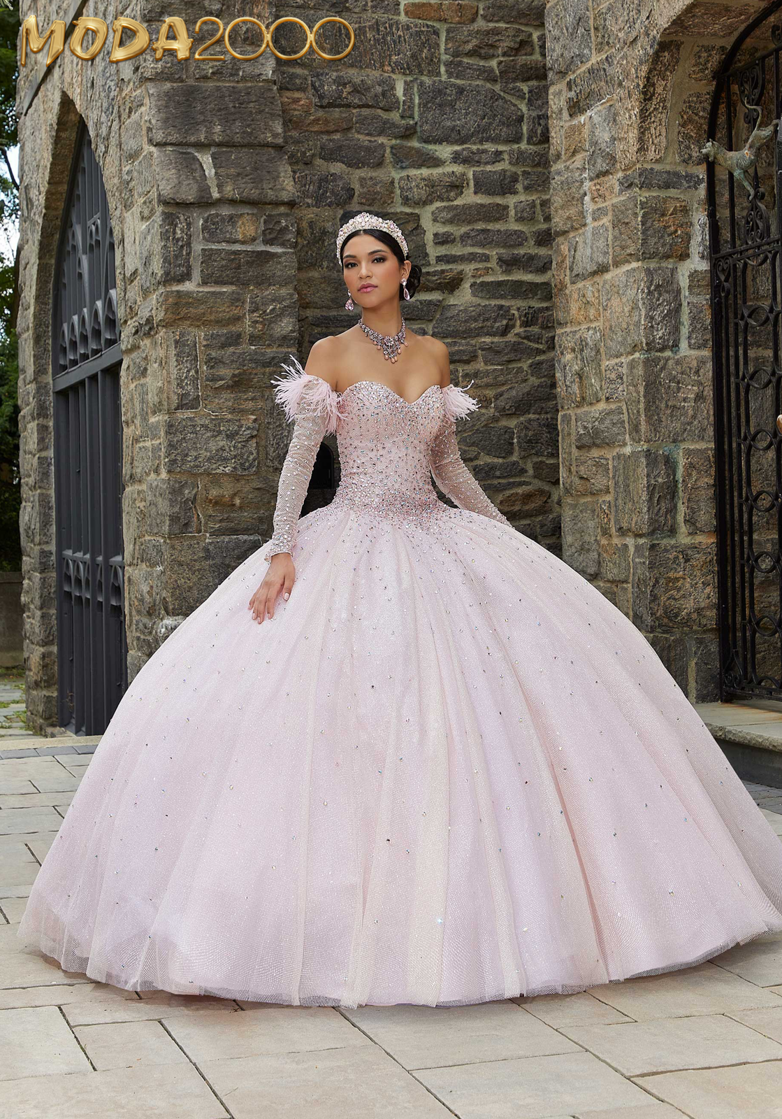M2K89334 | Jewel Beaded Quinceañera Dress