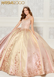 M2K30081 l Metallic Jaquard Quinceañera Dress
