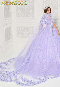M2K30120 l Tulle Floral Princess Quinceañera Dress