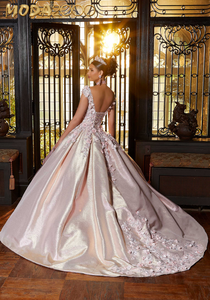 M2K89331 | Iridescent Crystal Beaded Quinceañera Dress
