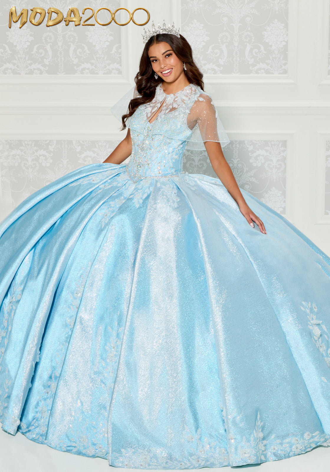 M2K30081 l Metallic Jaquard Quinceañera Dress