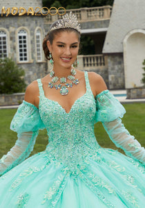 M2K89407 | Lace and Princess Tulle Quinceañera Dress