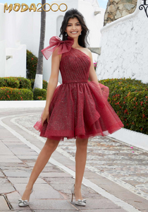 M2K9599 |   Sparkle Tulle One Shoulder Party Dress
