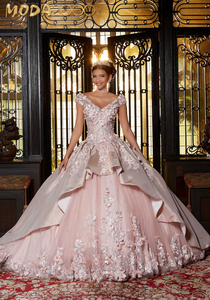 M2K89331 | Iridescent Crystal Beaded Quinceañera Dress
