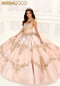 M2K30085 l Metallic Embroidered Lace Quinceanera Dress