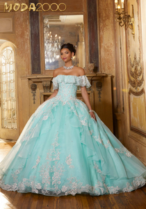 Aqua and deals gold quinceanera dresses